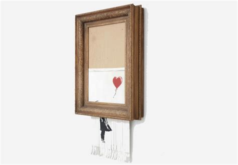 banksy skartovan obraz|Banksy slaví rekord. Jeho skartovaný obraz se prodal。